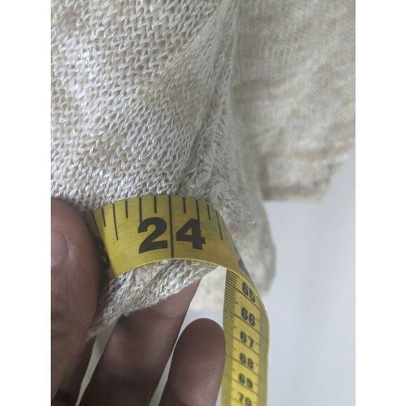 Free People Light Bright Oversized Linen Lagenlook Short Sleeve Sweater Tunic XS - Picture 10 of 15